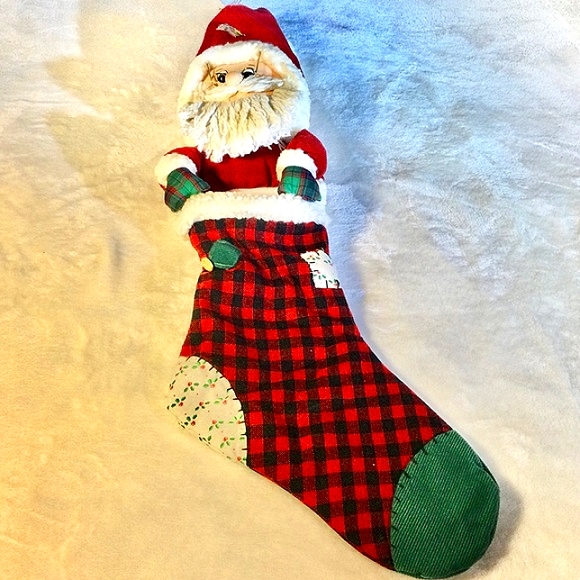 Other - 🍎 Vintage Santa Christmas Stocking